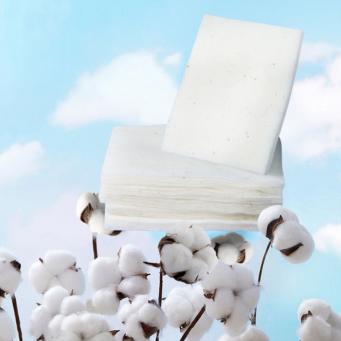 生态棉5x6cm原色无漂白自带棉粉