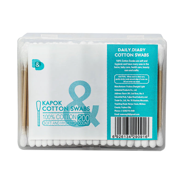 200支方盒木棒棉签