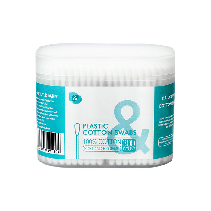 300支磨砂盒塑料棒棉签