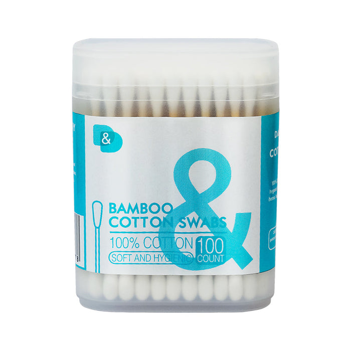 100支磨砂盒竹棒棉签