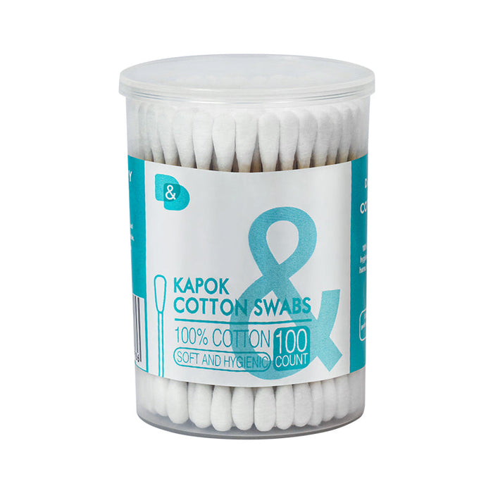 100支圆桶木棒棉签