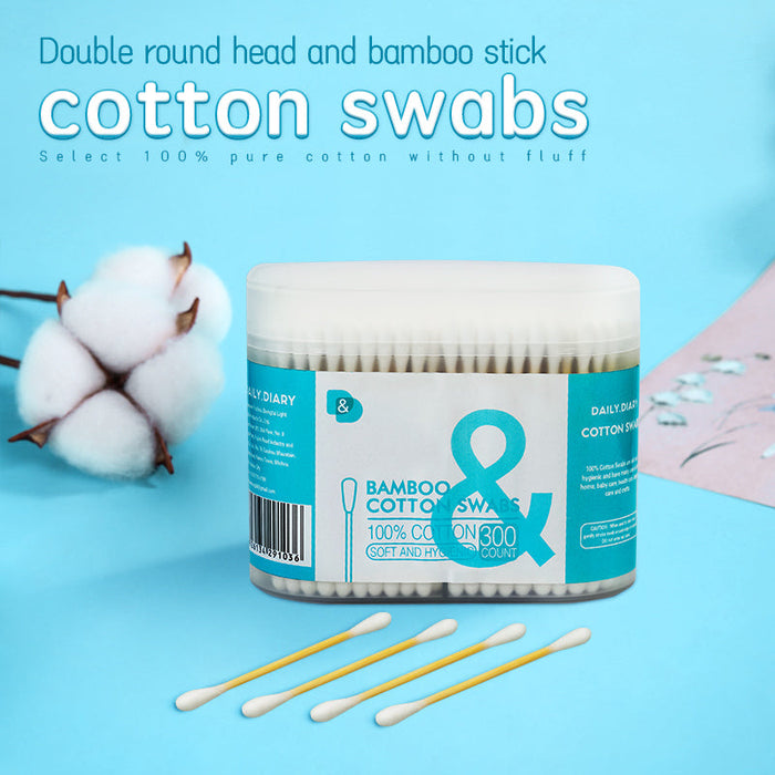 300支磨砂盒竹棒棉签