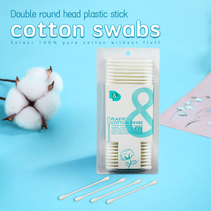 300支吸卡塑料棒棉签