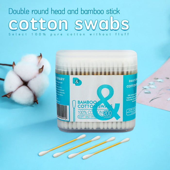 200支磨砂盒竹棒棉签