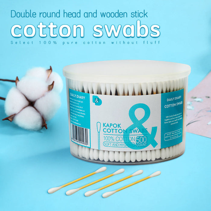 500支圆桶木棒棉签
