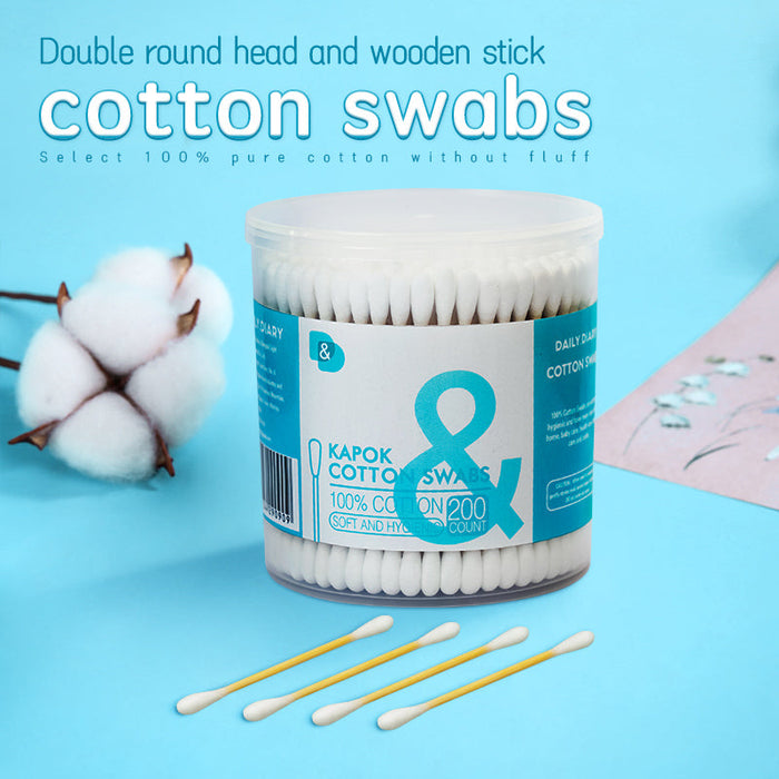 200支圆桶木棒棉签