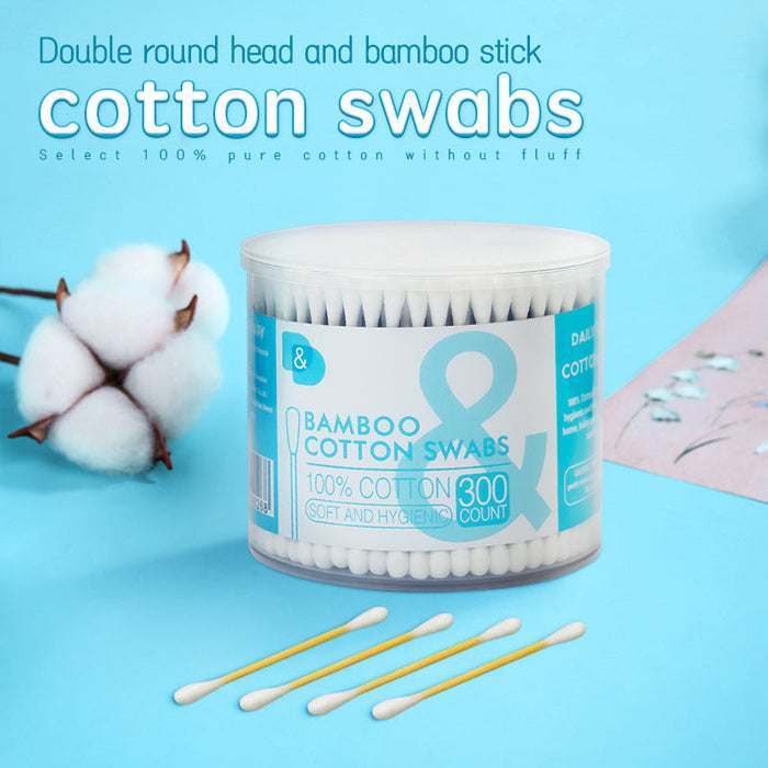 300支圆桶竹棒棉签
