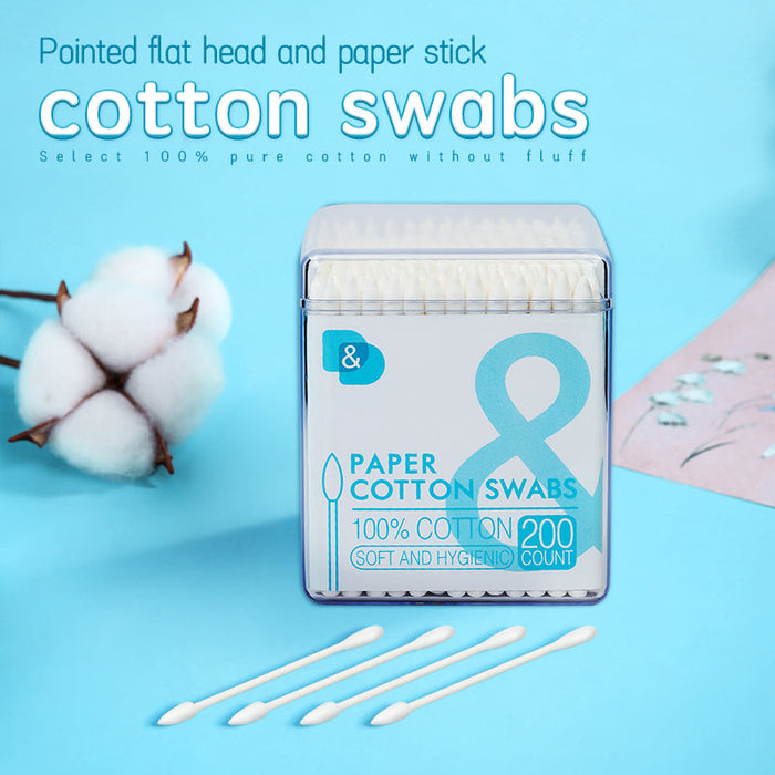 200支方罐尖圆纸棒棉签