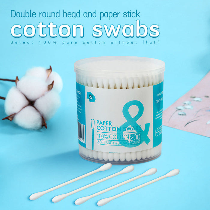 200支圆桶纸棒棉签