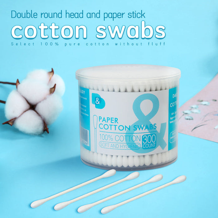 300支圆桶纸棒棉签