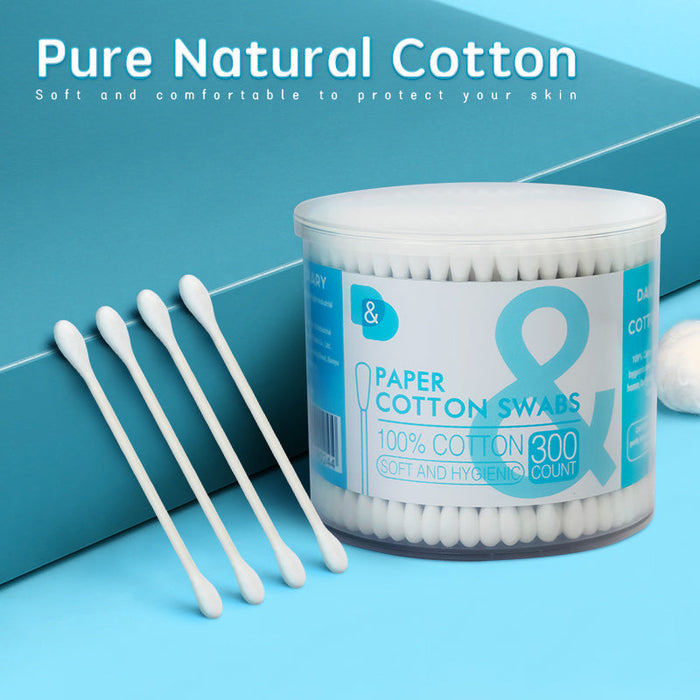 300支圆桶纸棒棉签