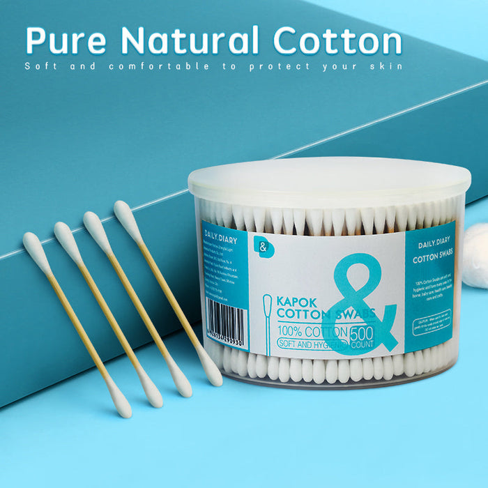 500支圆桶木棒棉签