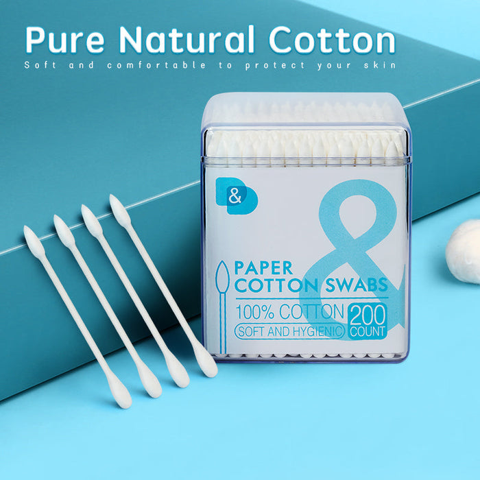 200支方罐尖圆纸棒棉签