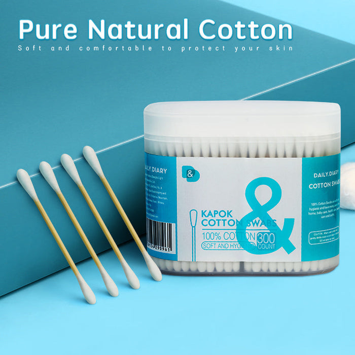 300支磨砂盒木棒棉签