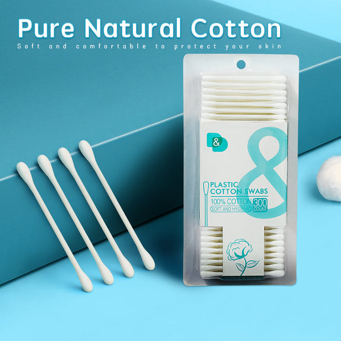 300支吸卡塑料棒棉签