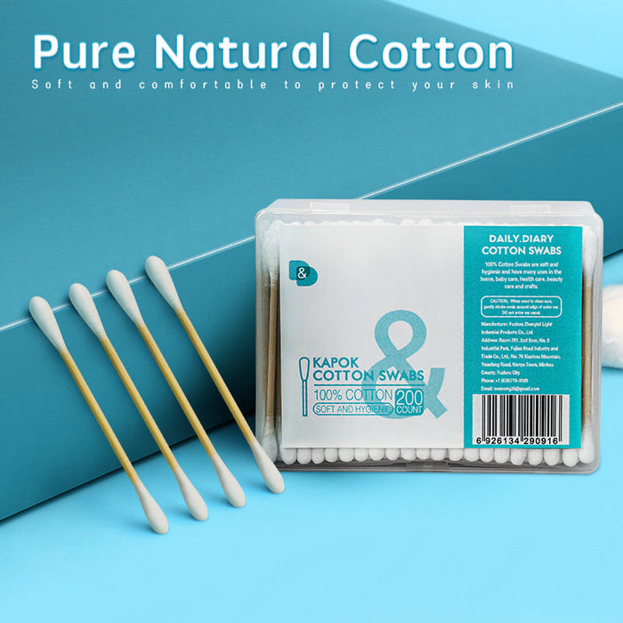200支方盒木棒棉签