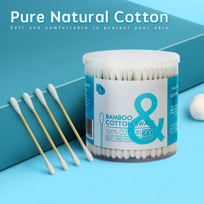200支圆桶竹棒棉签