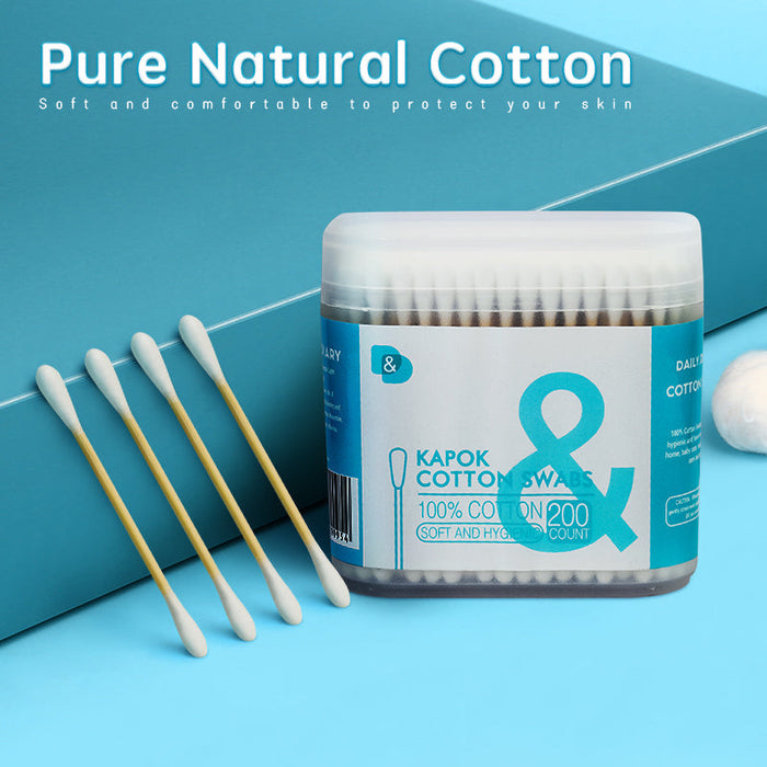 200支磨砂盒木棒棉签