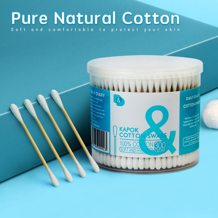 300支圆桶木棒棉签